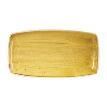Assiette rectangulaire jaune 29 x 15 cm Stonecast 64615
