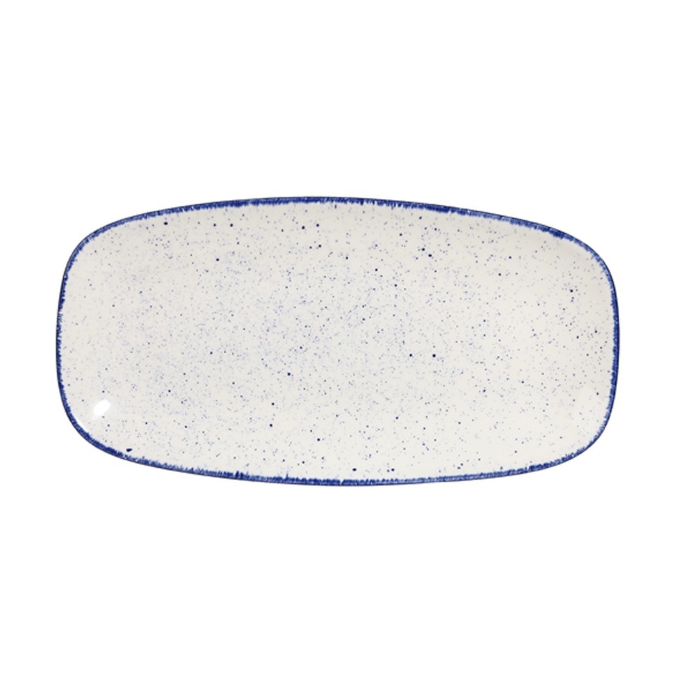 Assiette rectangulaire bleue 29 x 15 cm Stonecast Indigo 6154