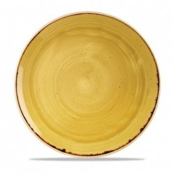 Assiette coupe jaune 32 cm Stonecast