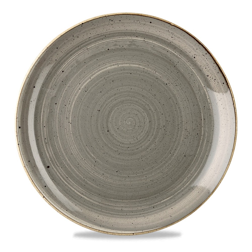 Gray plate coupe 32 cm Stonecast