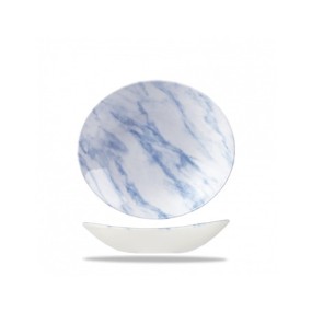 Assiette Ovale 25 cm Texture Bleue