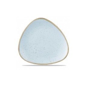 Piatto azzurro triangolare 26 cm Stonecast