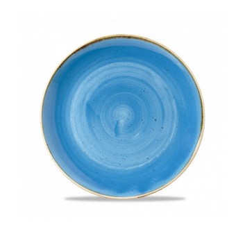 Blue coupe plate 28.8 cm Stonecast