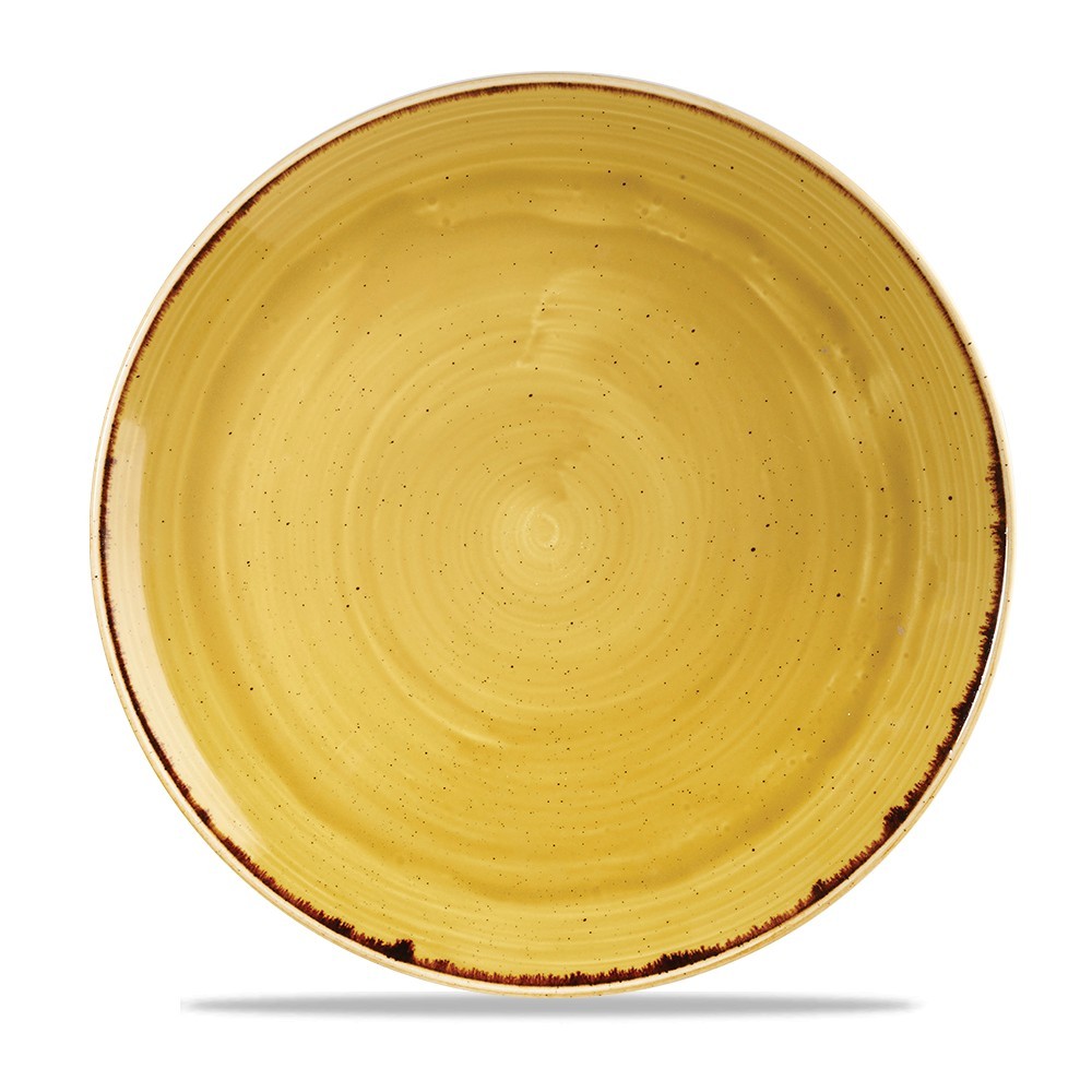 Yellow coupe plate 28.8 cm Stonecast 64613
