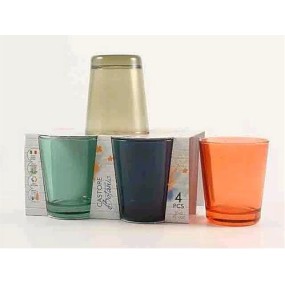 Bicchieri Castore cl 30 colori assortiti Botanic confezione da 4 bicchieri