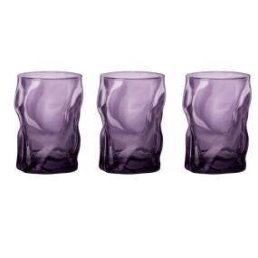 Glasses cl 30 Sorgente Violet pack of 3 pieces