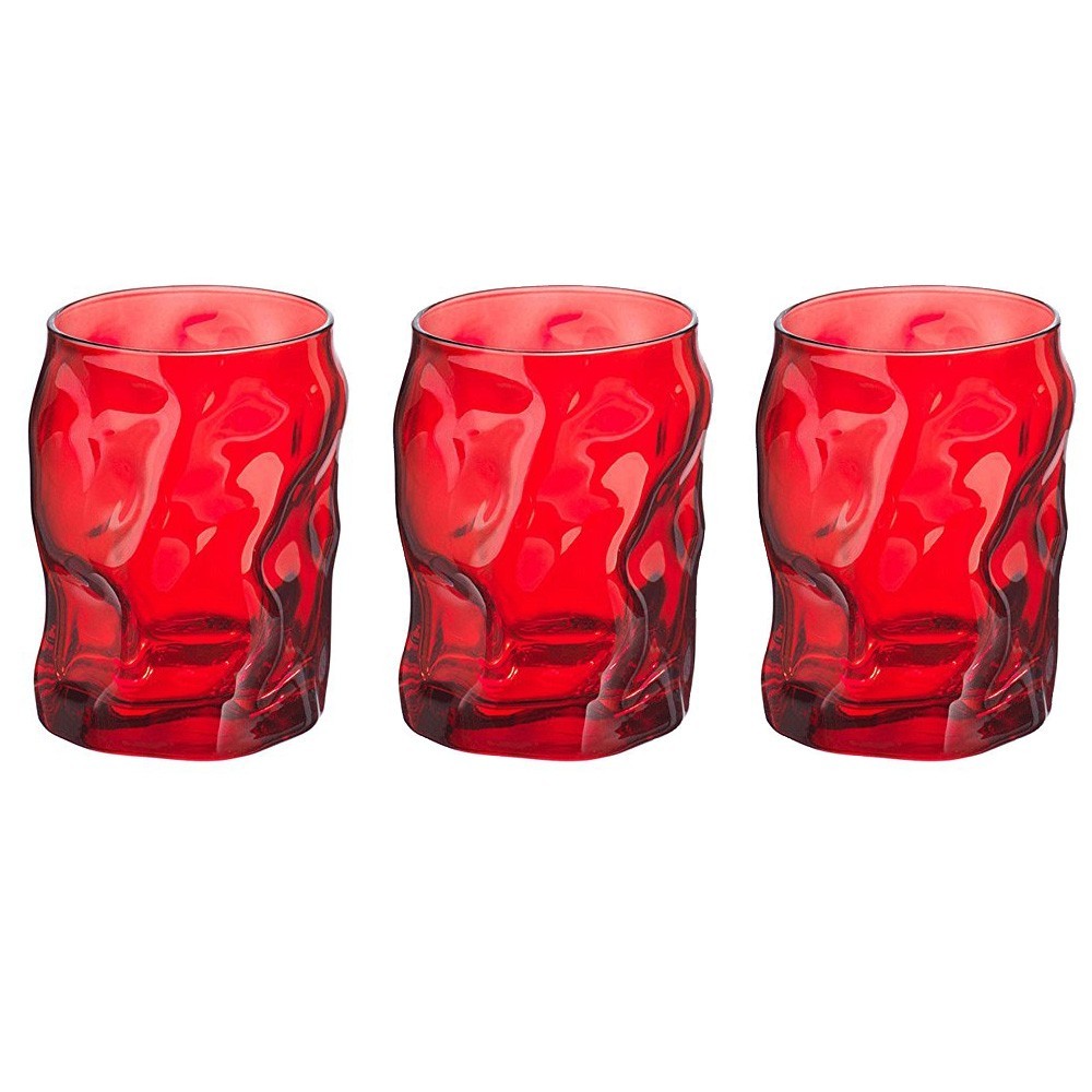 Bicchieri cl 30 Sorgente Rosso confezione da 3 pezzi