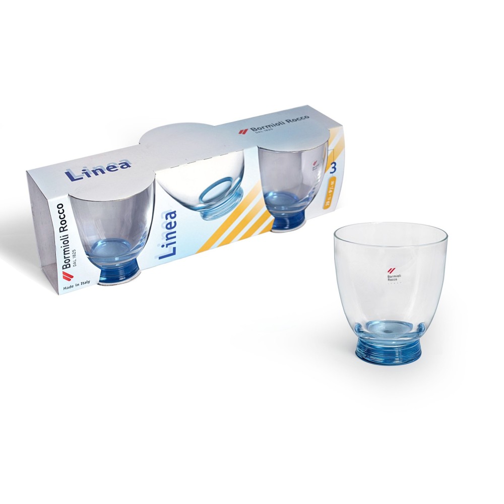 Verre à eau 30 cl Linea Azzurro pack de 3 verres