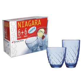 Water and soft drink glasses Niagara Acqua set of 12 pieces