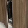 Armoire Penta avec 6 portes battantes modernes en gris soie mat