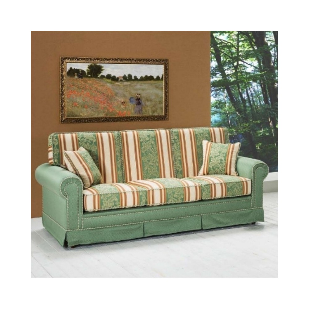 Berto 3 seater sofa classic style, removable and