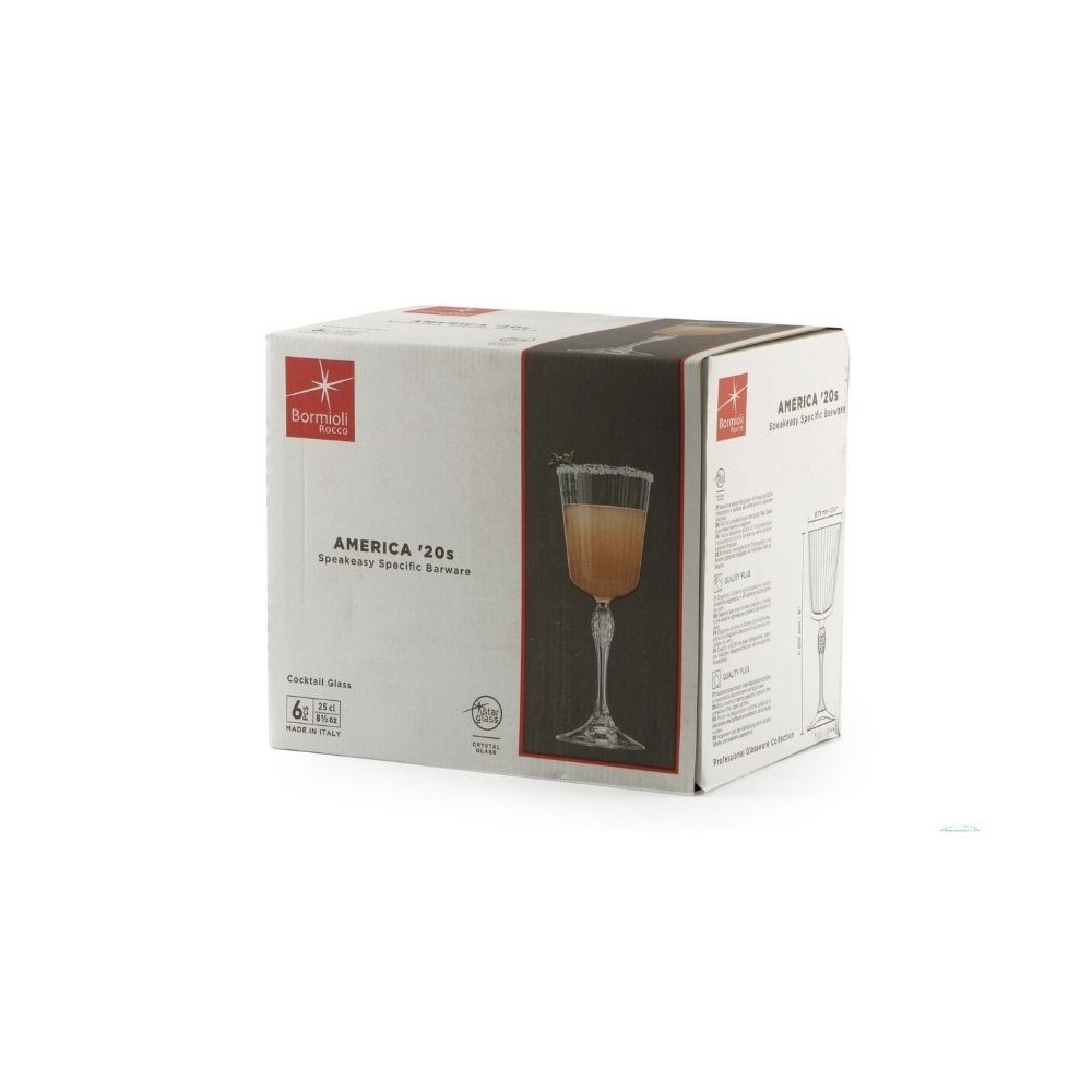 BORMIOLI ROCCO AMERICA '20S PACK OF 6 COCKTAIL