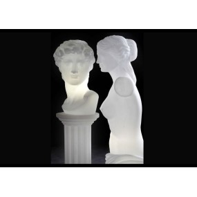 Sculpture lumineuse Davide en polyéthylène