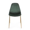 Terry chaise velours vert pieds en acier avec chrome 0733306
