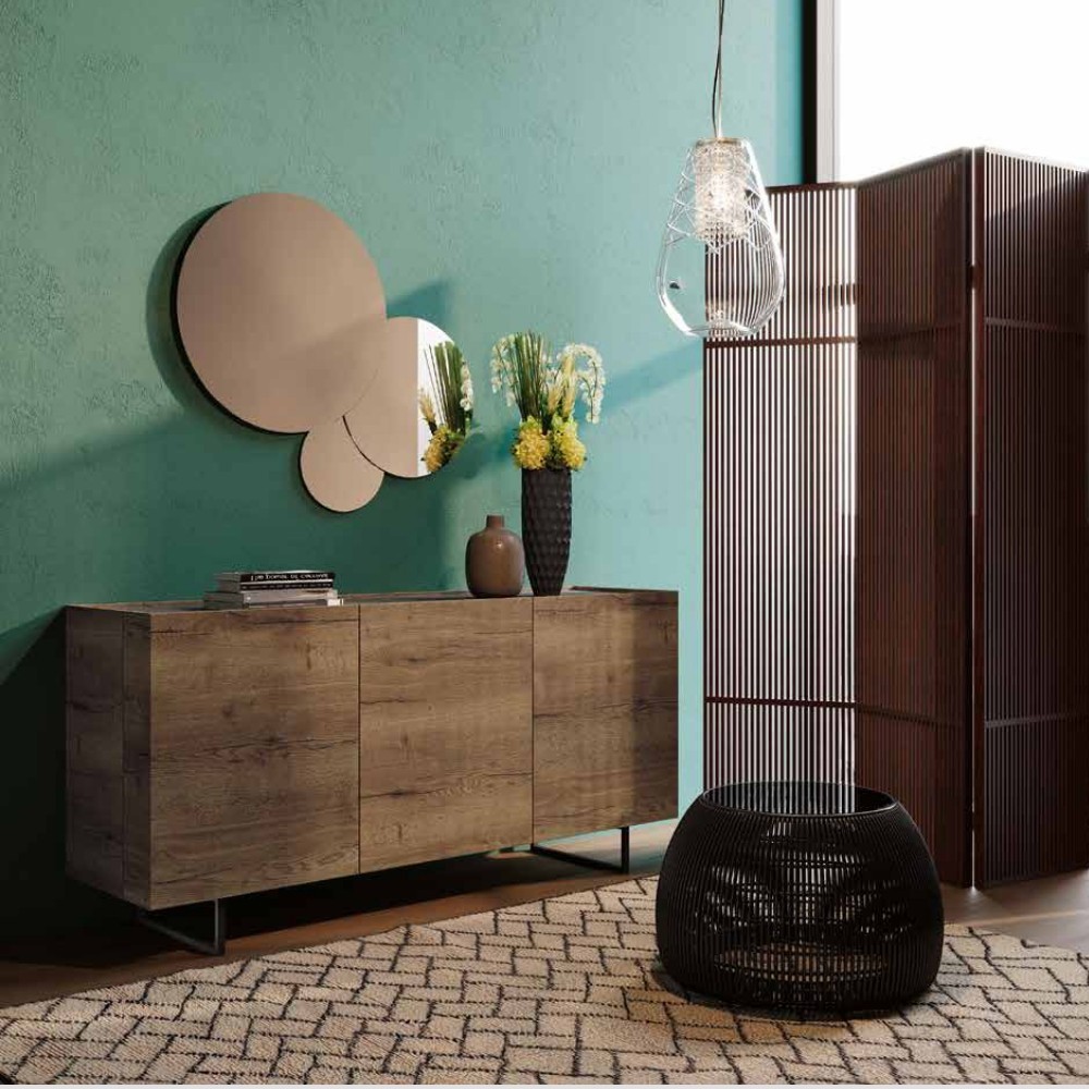 Alpen double-sided sideboard, with 180 ° door