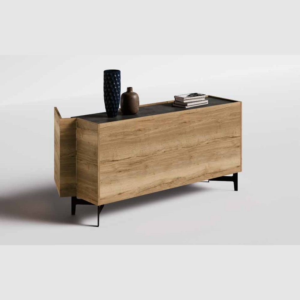 Alpen double-sided sideboard, with 180 ° door