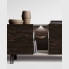 Ponte sideboard, living area with smoked glass shelves
