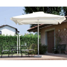 Square umbrella 3 x 3 m ecru with steering wheel and windproof