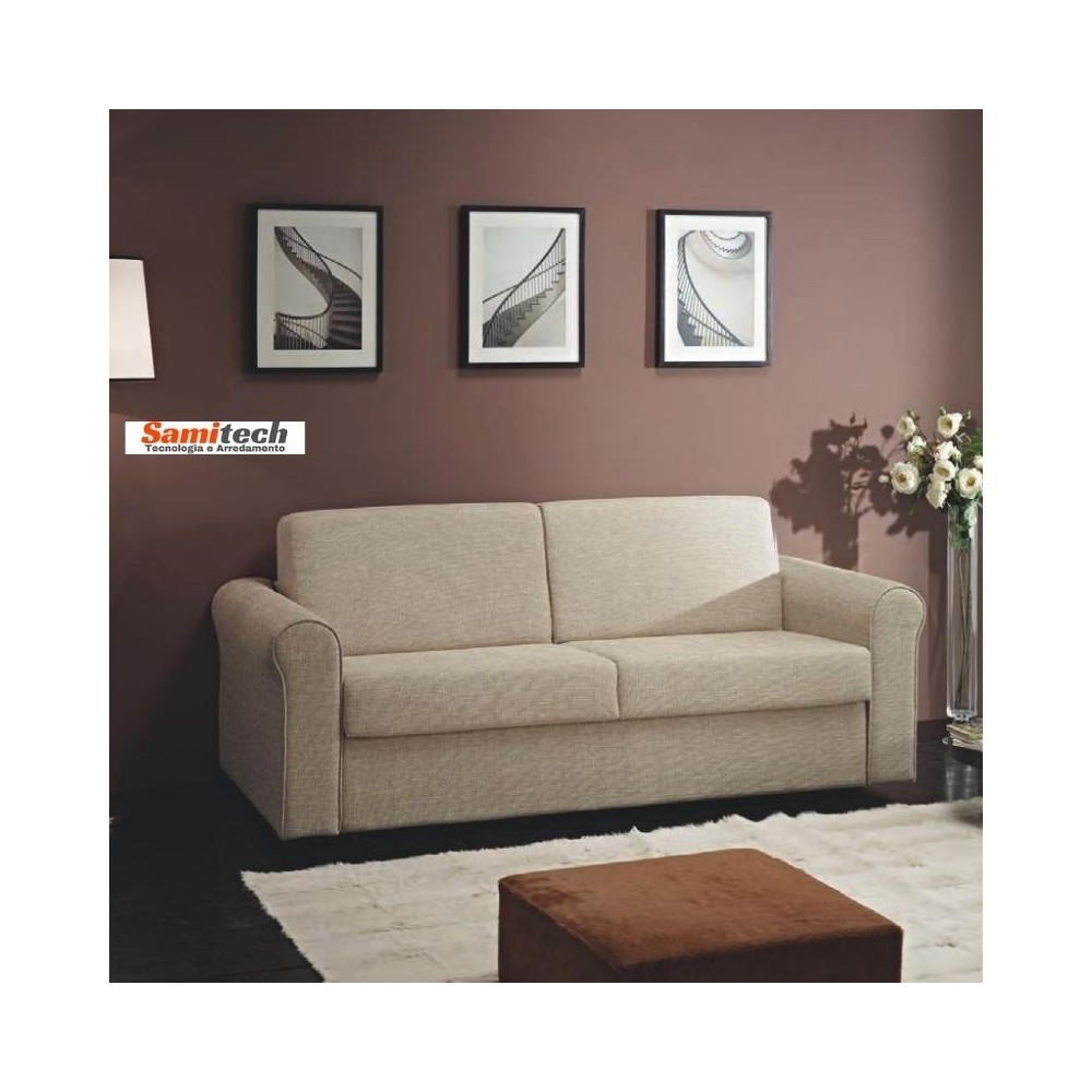 Dedalo sofa bed with electro-welded base