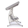 Rocking chair 3P GRELY seat in textilene, steel structure, ivory color