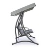 Rocking chair 2P GRELY assise en textilène, structure acier, coloris anthracite