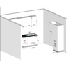 420 cm modular kitchen project without appliances