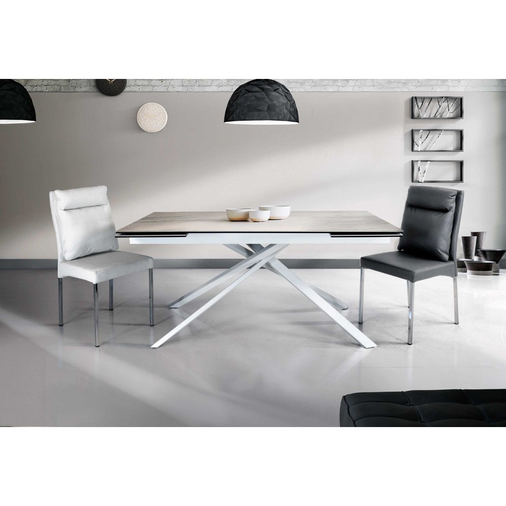 Astrid extendable table, with 2 extensions of 40
