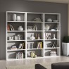 White ash laminate bookcase W 89 D 30 H 218 cm
