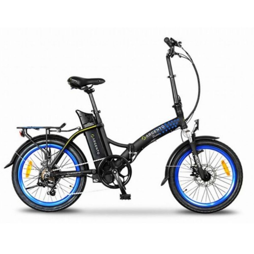 Argento Bike Piuma Nero, Blu Alluminio 50,8 cm (20") 22 kg