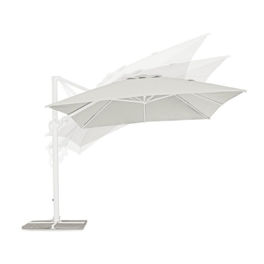 Bizzotto Eden arm umbrella 3X4 white-nat-t