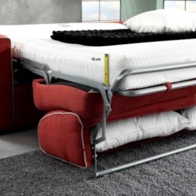 Hopplà Vesuvio sofa bed with electro-welded base with 15 cm high mattress
