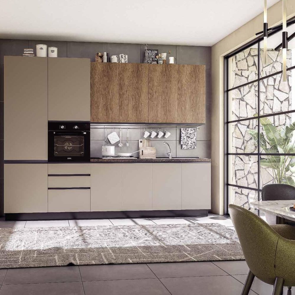 Est Kitchens Sanny modular kitchen Matt mud / Canyon L 300 · H 240