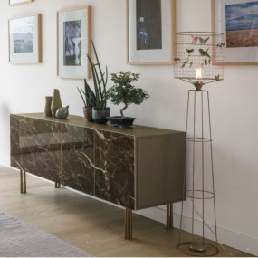 Target Point Artemide sideboard with marble effect doors L180 P50 H50