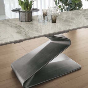 Target Point table all. Zed rectangular top in marble-effect stoneware