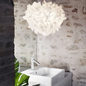 Slamp hanging lamp Veli Foliage white design by Adriano Rachele