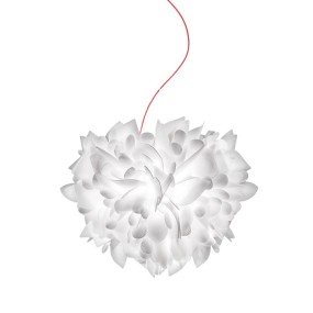 Slamp lampada sospesa Veli Foliage bianco design by Adriano Rachele