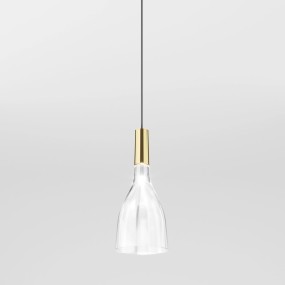 Vistosi lampada sospesa Scintilla in cristallo Design Giovanni Barbato