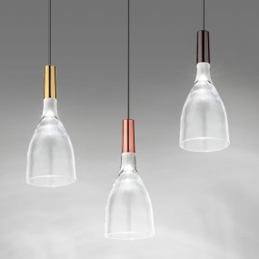 Lampe à suspension voyante Scintilla en cristal Design Giovanni Barbato