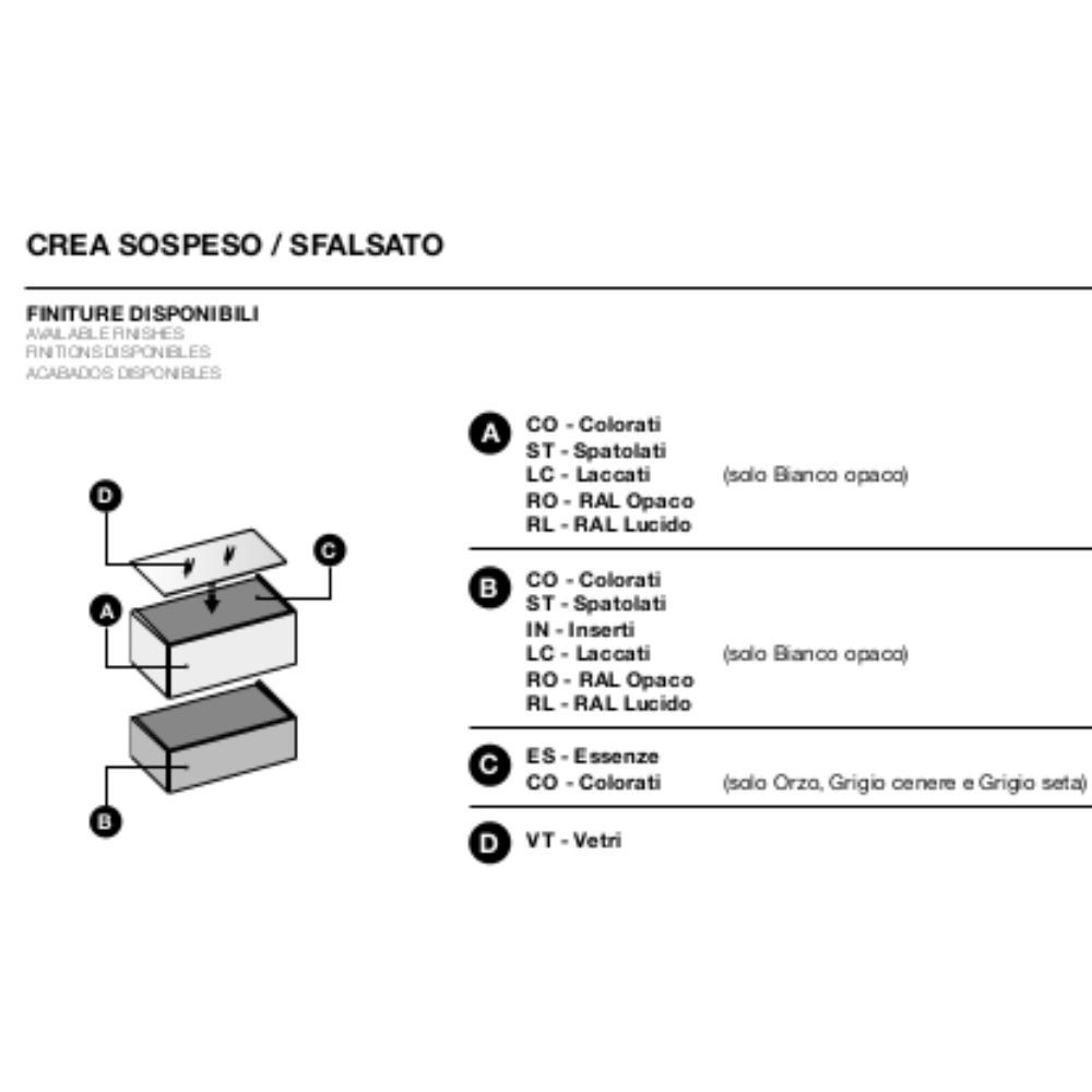 Gruppo Crea, modular modules with matt white, silk