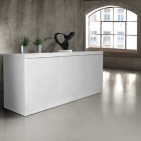 Venere sideboard in white ash laminate with three doors