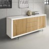 Alba sideboard with white oak laminate structure and natural oak laminate fronts with visible veins