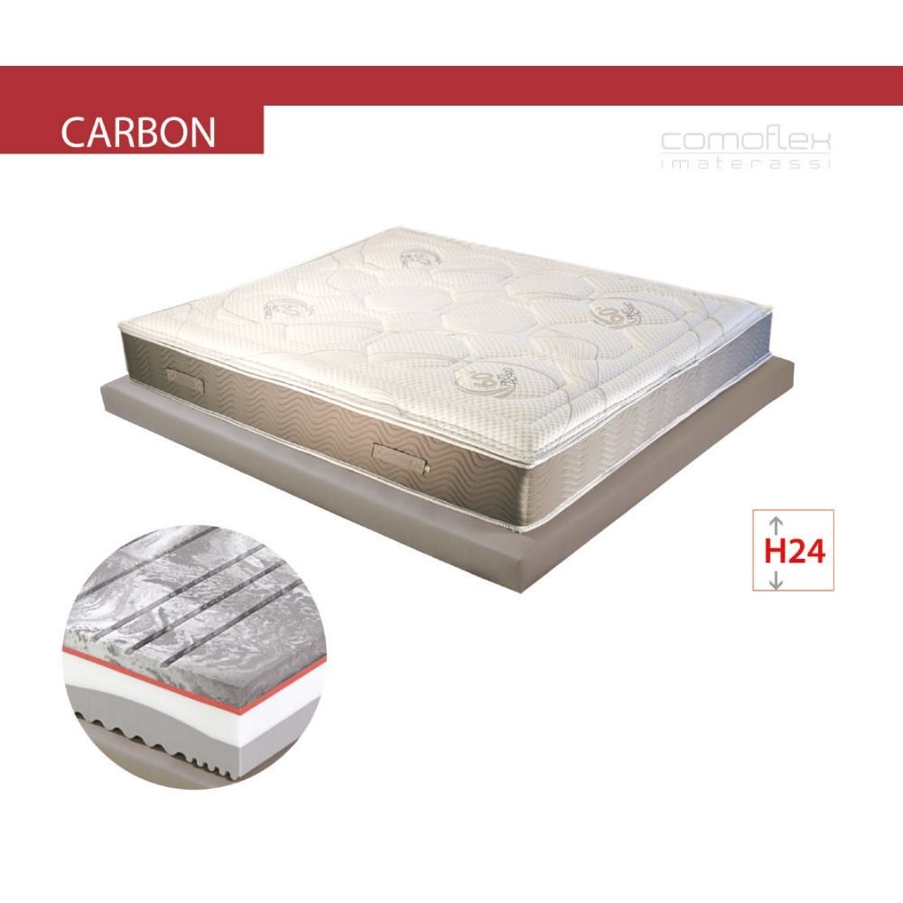 Carbon foam mattress foamed with silver and carbon ions