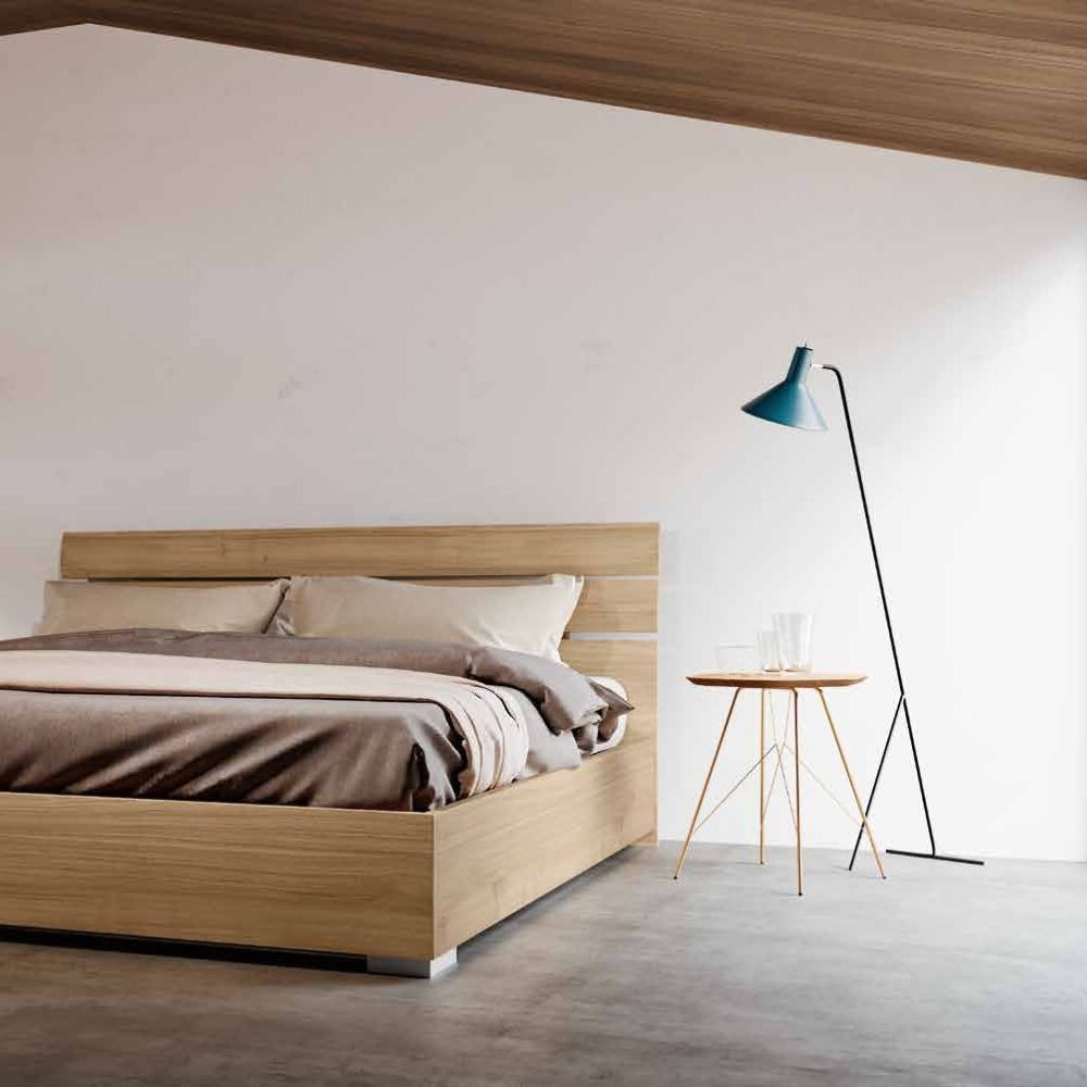 Imab Group Reflex bed with wooden structure of various essences