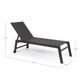 ANDREA BIZZOTTO SPA HIGH BED WITH WHEELS HILDE ANTHRACIS LH32