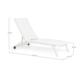 ANDREA BIZZOTTO SPA BED WITH WHEELS CLEOPAS WHITE/WHITE ZH10