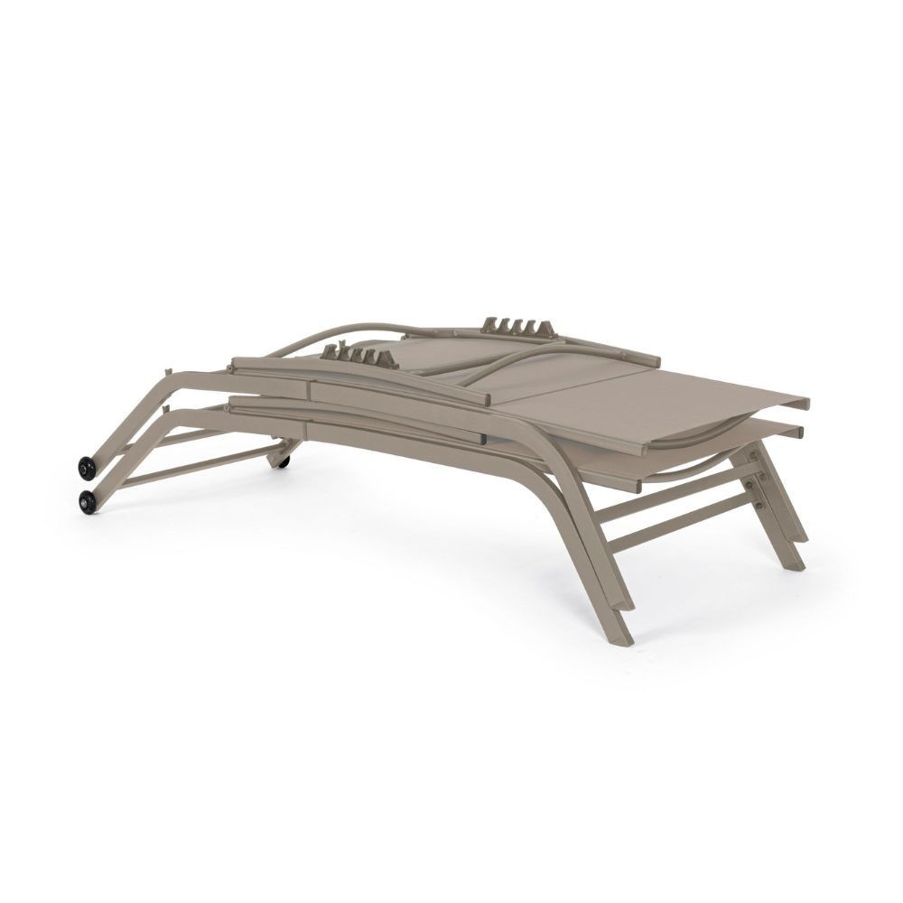 ANDREA BIZZOTTO SPA BED WITH WHEELS RAUL TAUPE JA15