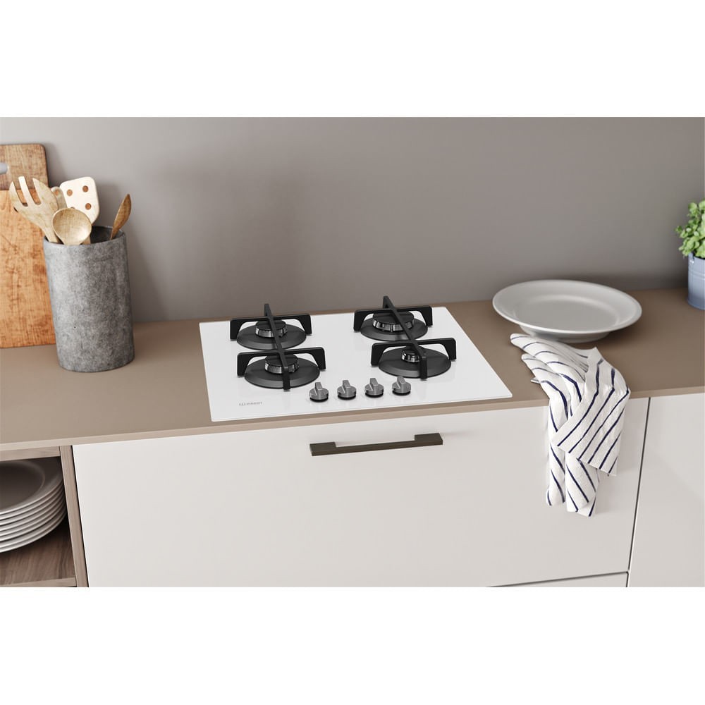 Indesit ING 61T WH White Built-in 59 cm Gas 4 zone(s)