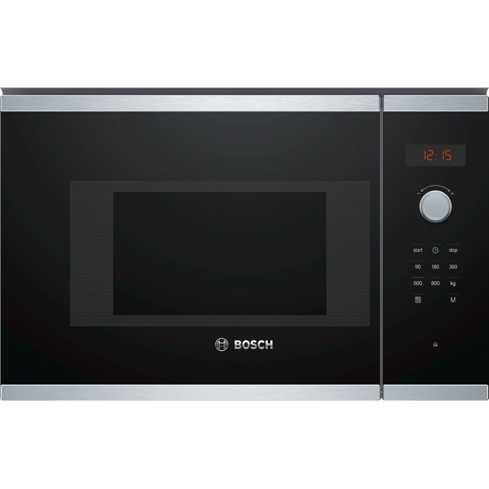 Bosch Serie 4 BFL523MS0 forno a microonde Da incasso Solo microonde 20 L 800 W Nero, Stainless steel