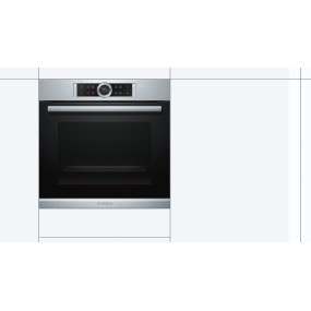 Bosch Serie 8 HRG675BS1 forno 71 L A+ Nero, Stainless steel