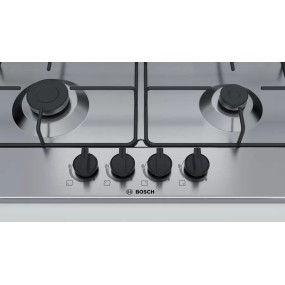 Bosch Serie 4 PGP6B5B86 hob Stainless steel Built-in 60 cm Gas 4 zone(s)